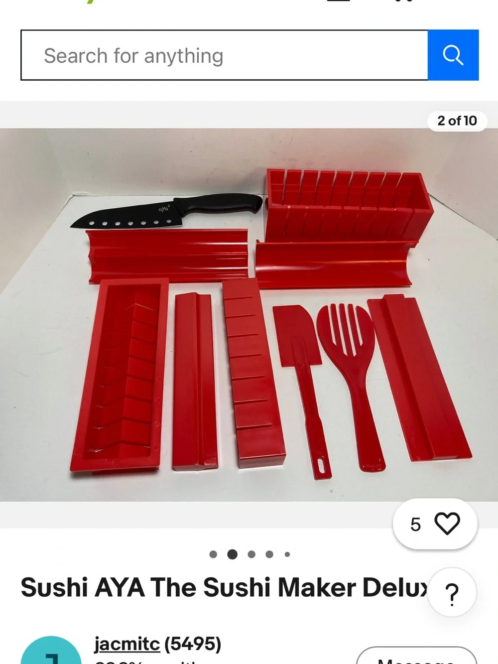 SushIaya Sushi Making Kit in Black & Red